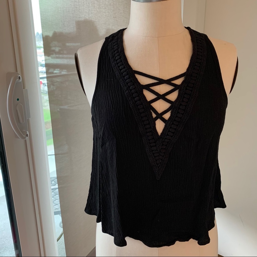 Black tank top
